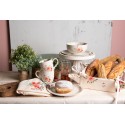 Clayre & Eef Bread Basket 35x35x8 cm Beige Cotton Roses