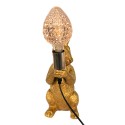 Clayre & Eef Schreibtischlampe Kaninchen 13x17x36 cm  Goldfarbig Kunststoff