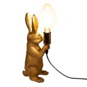 Clayre & Eef Desk Lamp Rabbit 13x17x36 cm  Gold colored Plastic