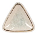 Clayre & Eef Door Knob 5 cm White Ceramic Triangle