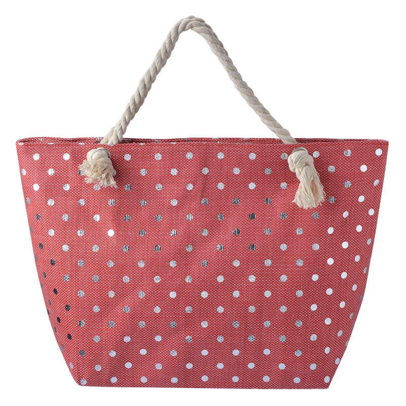 Juleeze Beach Bag 56x37 cm Red Polyester Dots