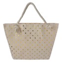 Juleeze Beach Bag 56x37 cm Beige Polyester Dots