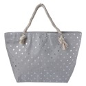 Juleeze Beach Bag 56x37 cm Grey Polyester Dots