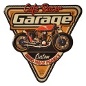Clayre & Eef Wanddecoratie  40x40 cm Oranje Ijzer Driehoek Cafe Racer Garage