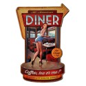Clayre & Eef Wall Decoration Woman 40x58 cm Red Brown Iron Diner