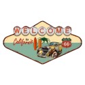 Clayre & Eef Wall Decoration 49x27 cm Green Red Iron Welcome to California