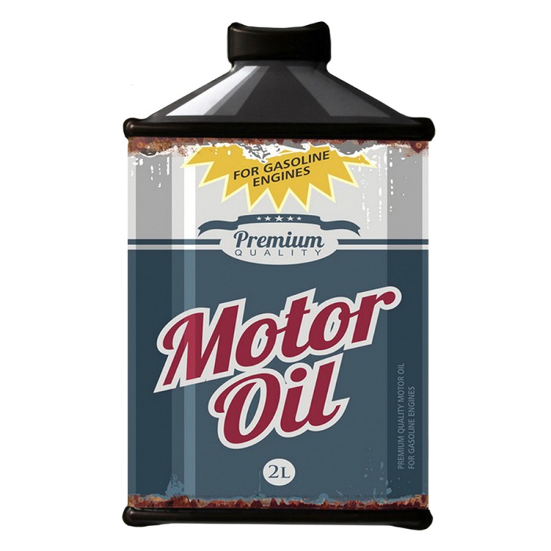 Clayre & Eef Décoration murale 19x30 cm Gris Rouge Fer Rectangle Motor Oil