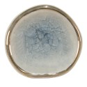 Clayre & Eef Poignée de porte 4x3x4 cm Bleu Blanc Céramique