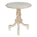 Clayre & Eef Side Table Ø 65x73 cm White Wood Round