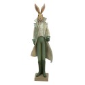 Clayre & Eef Figur Kaninchen 61 cm Grün Braun Polyresin