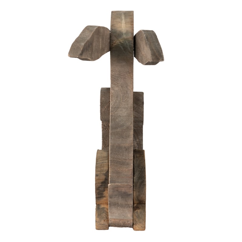 Clayre & Eef Figur Kaninchen 28x11x33 cm Braun Holz