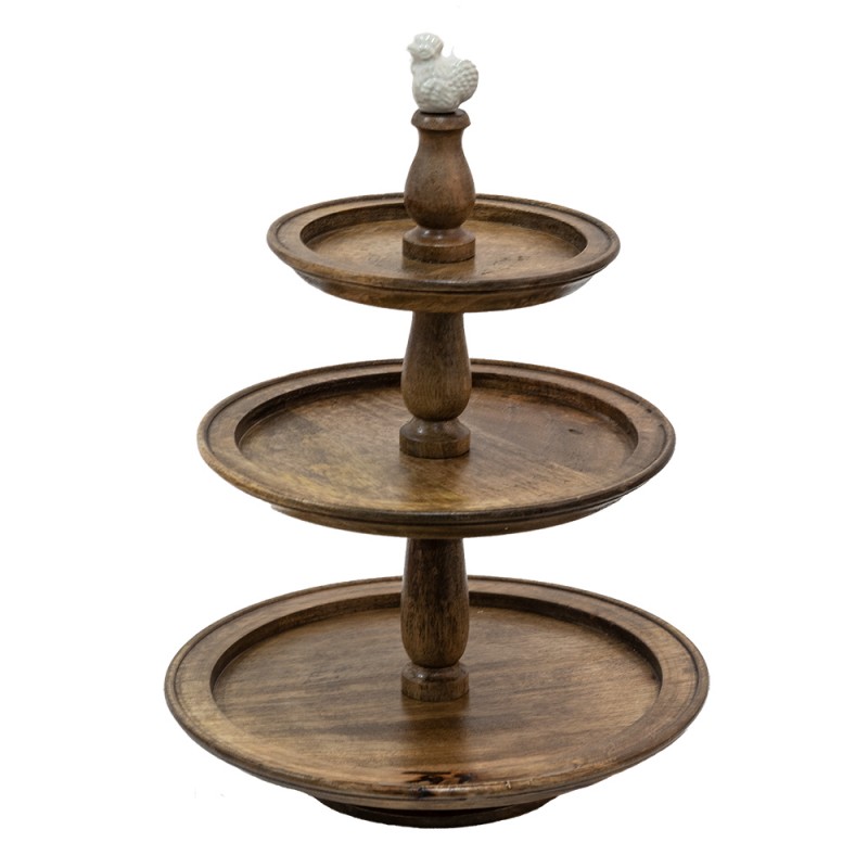 Clayre Eef 3 Tier Cake Stand 6y4719 Ø, 3 Tier Wooden Cake Stand Myer