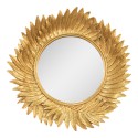 2Clayre & Eef Mirror Ø 25 cm Golden color Plastic
