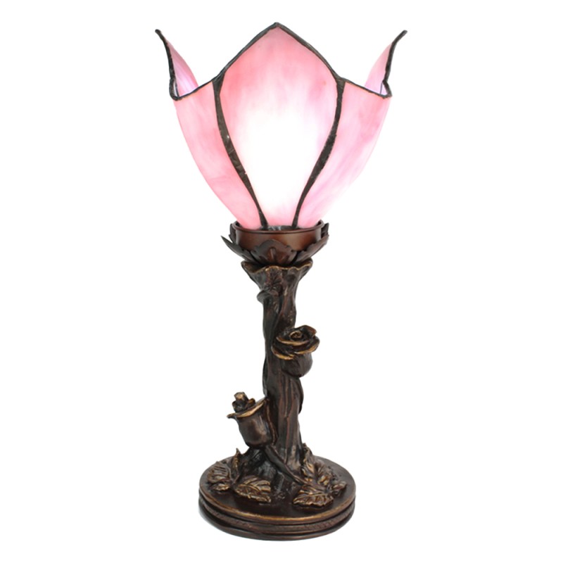 LumiLamp Table Lamp Tiffany 32 cm Pink Glass