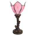 LumiLamp Tiffany Tafellamp  32 cm Roze Glas