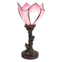LumiLamp Lampada da tavolo Tiffany 32 cm Rosa Vetro