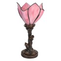LumiLamp Tiffany Tischlampe 32 cm Rosa Glas