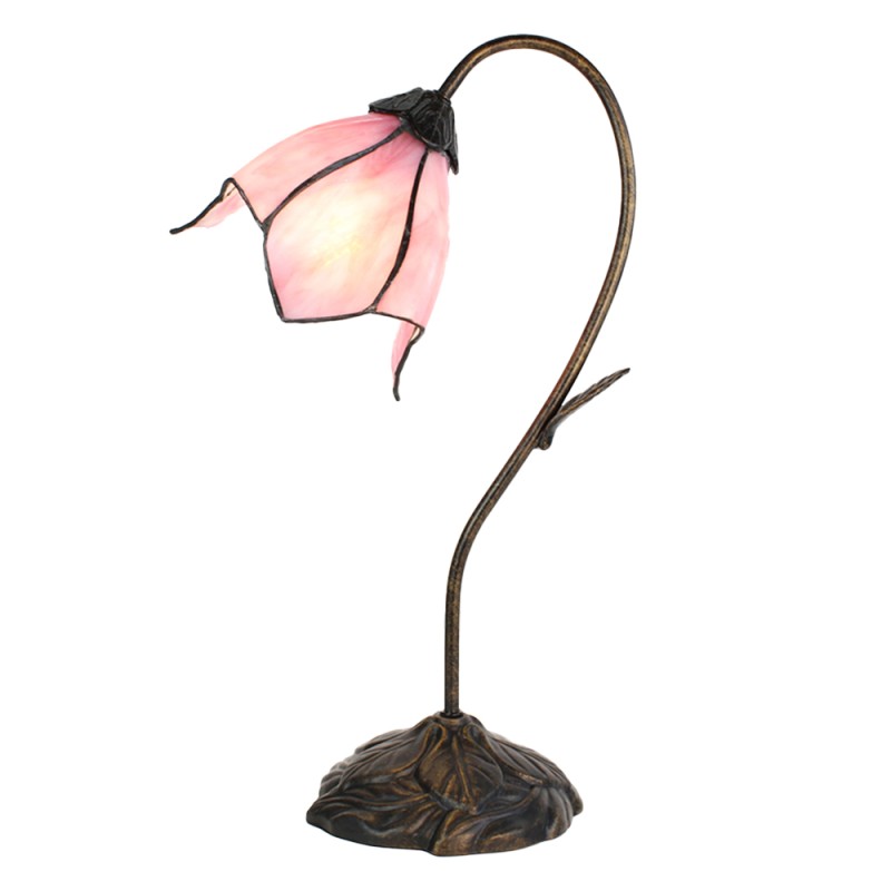 LumiLamp Table Lamp Tiffany 48 cm Pink Glass
