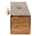 Clayre & Eef Tea Box 31x13x10 cm Brown Wood Chicken
