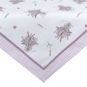 Clayre & Eef Tovaglia da tavolo 50x160 cm Viola Bianco Cotone Lavanda