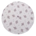 Clayre & Eef Tea Towel  Ø 80 cm Purple White Cotton Round Lavender