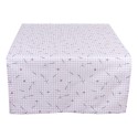Clayre & Eef Table Runner 50x140 cm Purple White Cotton Rectangle Lavender