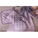 Clayre & Eef Presina 20x20 cm Viola Bianco Cotone Quadrato Lavanda