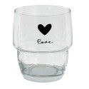 Clayre & Eef Waterglas  100 ml Glas Hart Love