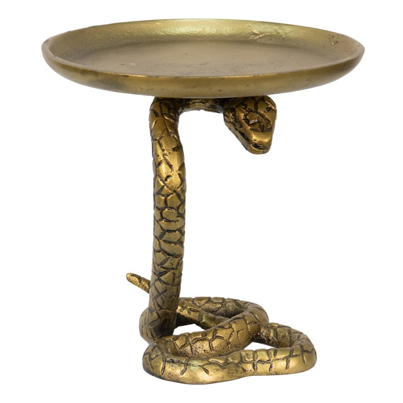 Clayre & Eef Decorative Bowl Snake Ø 21x24 cm Gold colored Aluminium