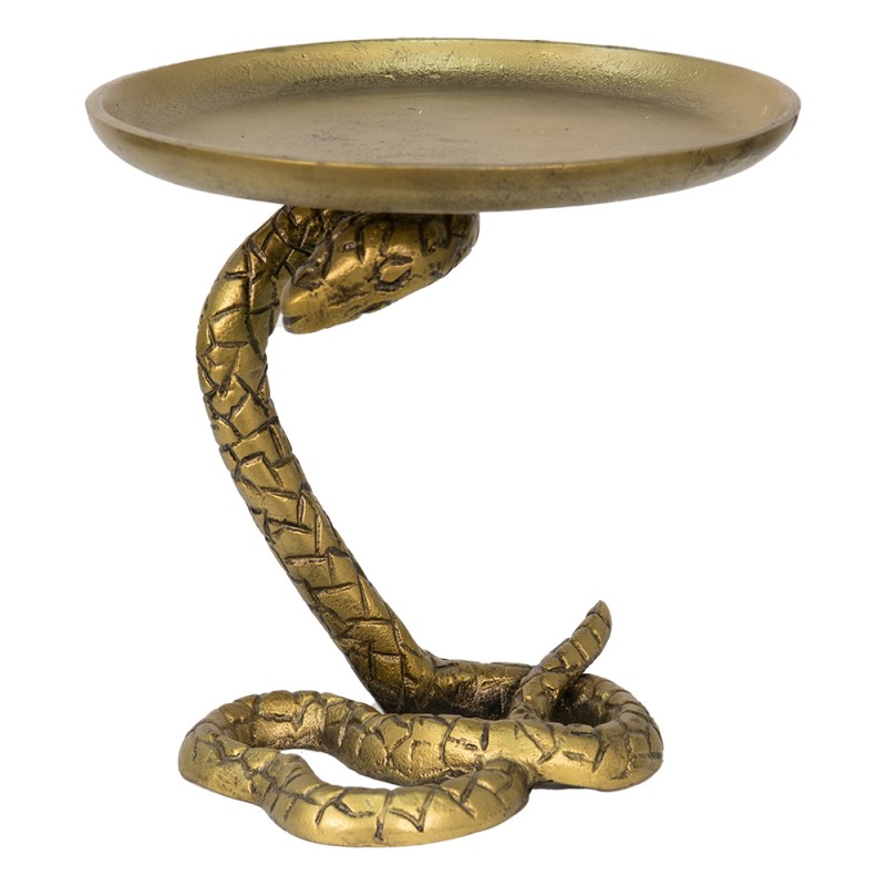 Clayre & Eef Scodella decorativa Serpente Ø 21x24 cm Color oro Alluminio