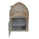 Clayre & Eef Mailbox 25x10x40 cm Grey Green Metal Post