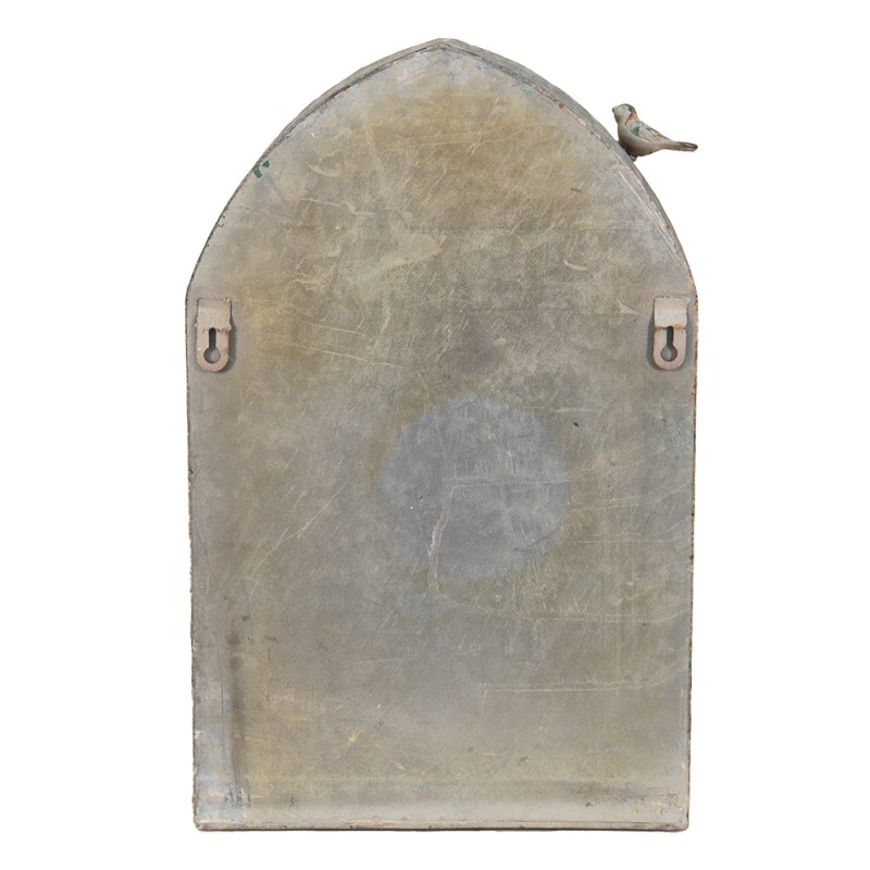 Clayre & Eef Buca delle lettere 25x10x40 cm Grigio Verde Metallo Post