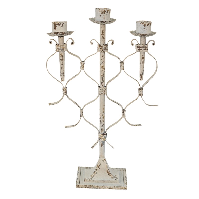 Clayre & Eef Chandelier 28x12x42 cm Blanc Métal