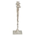 Clayre & Eef Candelabro 28x12x42 cm Bianco Metallo