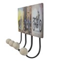 Clayre & Eef Wall Coat Rack 40x5x17 cm Brown Iron Motor