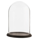 2Clayre & Eef Stolp 6GL1271 Ø 23*31 cm Bruin Hout Glas Rond