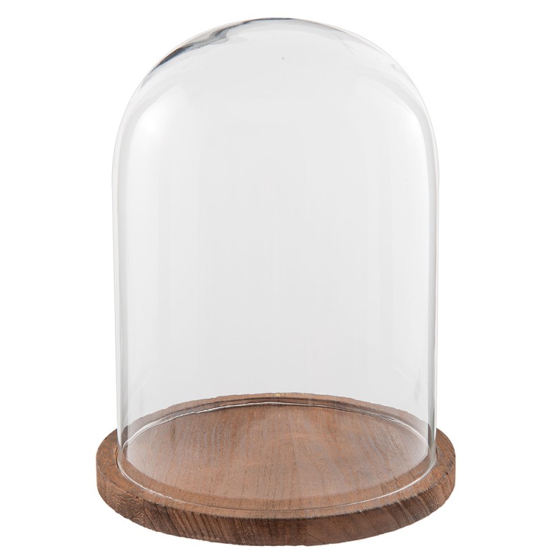 Clayre & Eef Stolp  Ø 23x29 cm Glas Hout Rond