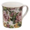 Clayre & Eef Mug 330 ml Rose Porcelaine Fleurs