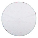 Clayre & Eef Torchon Ø 80 cm Bleu Vert Coton Rond Fleurs