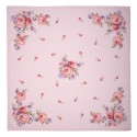 Clayre & Eef Tablecloth 100x100 cm Pink Purple Cotton Square Roses