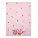 Clayre & Eef Torchon 50x70 cm Rose Violet Coton Rectangle Roses