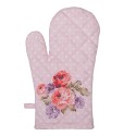 Clayre & Eef Ovenwant  18x30 cm Roze Paars Katoen Rozen