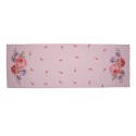 Clayre & Eef Table Runner 50x140 cm Pink Purple Cotton Rectangle Roses