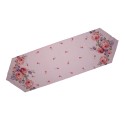 Clayre & Eef Table Runner 50x160 cm Pink Purple Cotton Roses