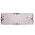 Clayre & Eef Chemin de table 50x140 cm Beige Rose Coton Rectangle Fleurs de lapin