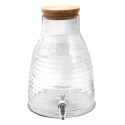 Clayre & Eef Juice Dispenser with Tap and Lid 4000 ml Glass