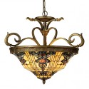 2LumiLamp Pendant Lamp Tiffany 5LL-5551 Ø 56*55/170 cm Yellow Brown Glass Triangle