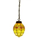 2LumiLamp Hanglamp Tiffany Ei Ø 24x155 cm  Geel Ijzer Glas