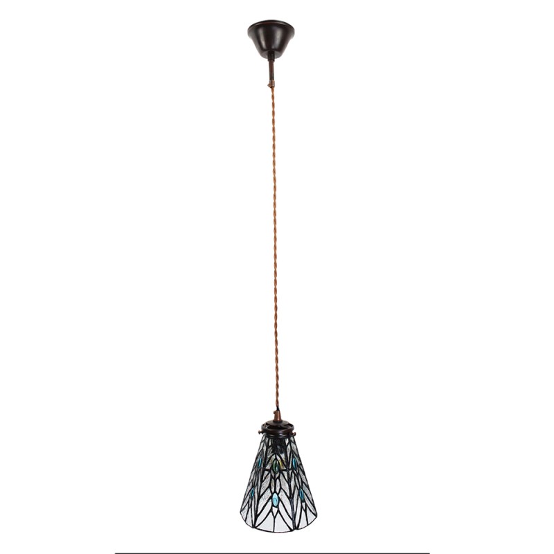 LumiLamp Pendant Lamp Tiffany Ø 15x115 cm  Transparent Glass Metal Round