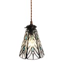 LumiLamp Lampes à suspension Tiffany Ø 15x115 cm  Transparent Verre Métal Rond